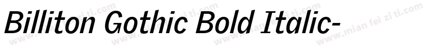 Billiton Gothic Bold Italic字体转换